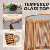 HOMEZILLIONS 3 Piece Outdoor Wicker Furniture Bistro Set, Rattan Chairs Conversation Sets Wicker Patio Furniture for Balcony Poolside Backyard, Yellow/Beige HOMEZILLIONS