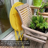 3-Piece Bistro Table and Chairs, Wrought Iron Bistro Set, Anti-Rust, Waterproof Folding Cafe Table and Chairs Set of 2, Foldable Small Bistro Set for Small Space/Indoor/Outdoor/Porch/Lawn/Balcony BUPPLEE