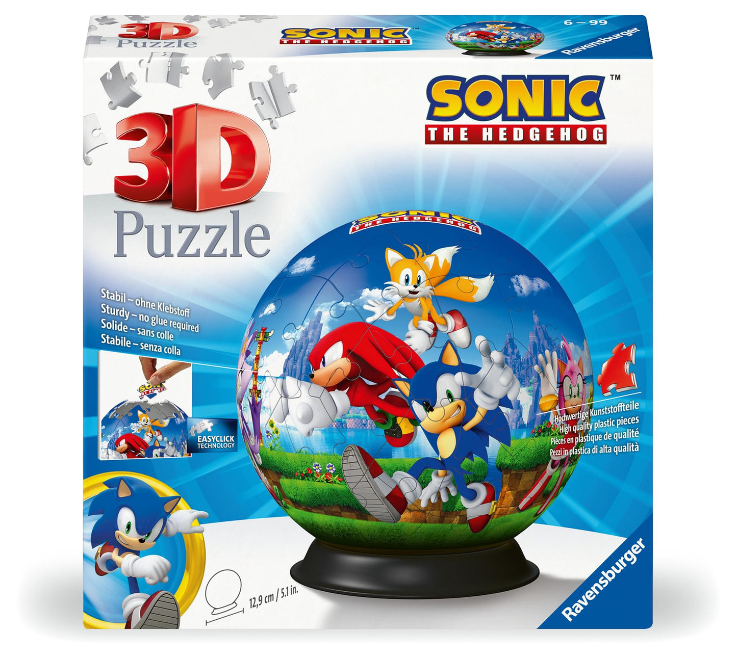 Ravensburger Sonic The Hedgehog 3D Jigsaw Puzzle Ball for Adults and Kids - 11592 - Great Gift for Any Birthday, Holiday, or Special Occasion