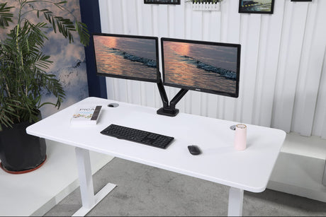 ApexDesk K Series 60" x 27" Electric Height Adjustable Standing Desk with LED Memory Controller (White) ApexDesk