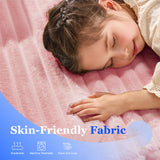 Hobestluk Couch Sofa 2-Seater Foam Sofa Loveseat for Small Spaces Comfy Sofas with Removable Cover Furry Couch with Pillows for Living Room, Bedroom, Apartment, Office (Pink, Loveseat) Hobestluk