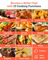 COSORI Pro Gen 2 Air Fryer 5.8QT, Upgraded Version with Stable Performance & Sleek New Look, 13 One Touch Functions, 100 Paper & 1100 Online Recipes, Dishwasher-Safe Detachable Square Basket, Black COSORI