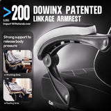 Dowinx Gaming Chair Fabric with Pocket Spring Cushion, High Back Ergonomic Computer Chair with Footrest for Adults, Massage Lumbar Support Swivel Game Chair for Office Gaming 300LBS, Black Dowinx