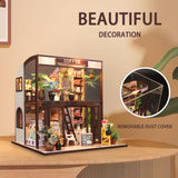 Flever Dollhouse Miniature DIY House Kit Creative Room with Furniture for Romantic Valentine's Gift(Time of Coffee) Flever