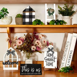 NJXJKGY 11PCS Farmhouse Tiered Tray Decor Set-Rustic Wooden Mini Signs and Decorations for Home and Kitchen Display (Tiered Tray Not Included) NJXJKGY