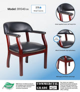 Boss Captain’s Chair In Black Vinyl Boss Office Products