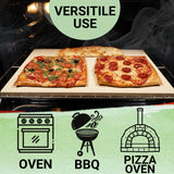 Large Pizza Stone for Oven 20 inch - Baking Stone for Bread, with Baking Mat and Dough Cutter - Rectangle Pizza Grill Stones - 20" x 13.5" Rectangular Thick Heavy Duty Ritual Life