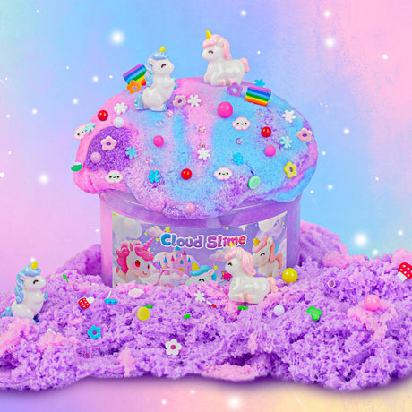 Joytry Unicorn Cloud Slime Kit 2 Pack - 14oz Soft & Non Sticky Slimes Set with Glitter, Dreamy Charms & Add-ins, ASMR Sensory Toys, Perfect Unicorn Gifts for Girls & Boys Ages 4-12 Joytry