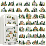 Xuhal 30 Pcs Wild Animal Diamond Painting Magnets Wildlife Diamond Art Magnets Kits for Adults Zoo Jungle Forest Animal Magnetic Sticker 5D Rhinestone Refrigerator Sticker for DIY Craft Fridge Gifts Xuhal