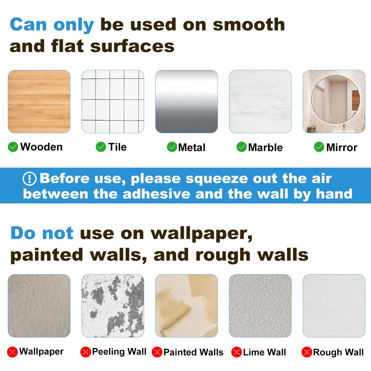 Kawfle Adhesive Shower Caddy, 2 Pack Acrylic Bathroom Shelves, No Drill Wall Mount Organizer Storage Shelf Kawfle