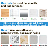 Kawfle Adhesive Shower Caddy, 2 Pack Acrylic Bathroom Shelves, No Drill Wall Mount Organizer Storage Shelf Kawfle