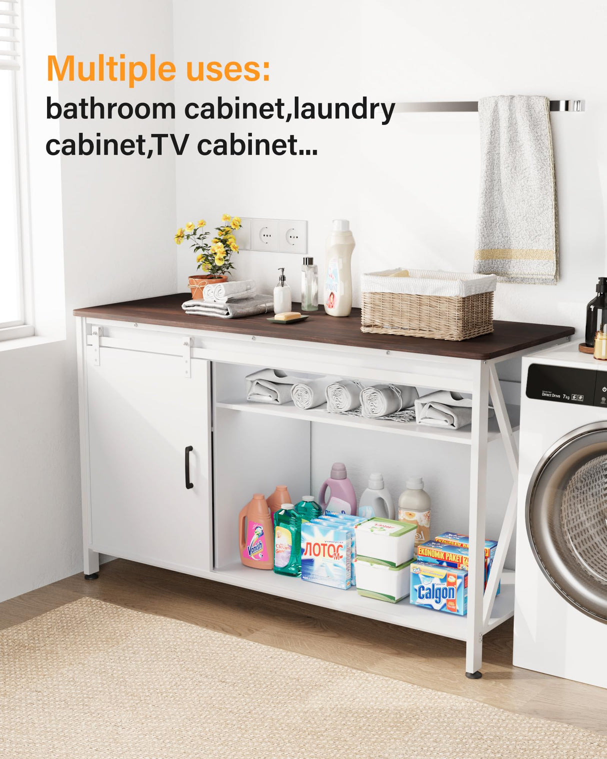 Aquarium Stand for 55 Gallon Fish Tank: Tank Stand Table with Cabinet Storage Accessories - Metal Fish Stand with Power Outlet for 55-75 Gallon Reptile Turtle Terrarium - Weight Capacity 1200 lb FILKO