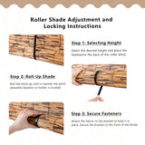 Gardgue Cordless Reed Blinds, 48" W x 72" L Bamboo Roll Up Shade, Privacy Screen Waterproof Roller Shades for Porch, Bamboo Windows Curtain for Indoor, Patio Gardgue