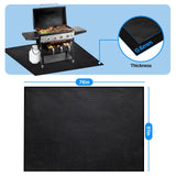 Large 76x51 inches Under Grill Mat for Outdoor Grill,Double-Sided Fireproof Grill Pad for Fire Pit,Indoor Fireplace Mat Fire Pit Mat,Oil-Proof Waterproof BBQ Protector for Deck and Patio Fondpen