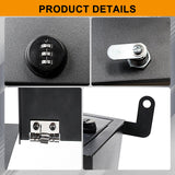 BESTAOO Under Seat Storage Lock Box Gun Safe Security Locking Organizer Compatible with 2018-2025 Jeep Wrangler JL 4 Door 4XE Interior Accessories Passenger Side Rear Underseat Storage Tray, Black BESTAOO