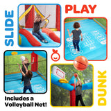 JoyBerri Bouncy House - 16.8' x8.9' Ft Extra Large, Inflatable Bounce House for Kids and Adults - with Air Blower, Volleyball Net, Basketball Hoop and Slide - ASTM Certified JOYBERRI