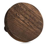 Romadedi Farmhouse Wood Riser for Display- 2 pcs Rustic Decor Mini Wooden Pedestal Decorative Round Tray for Home Table Bathroom Counter Shelf Kitchen, Brown Romadedi