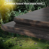 EnHomee 55" Computer Desk, L Shaped Desk with Drawers, Office Desk with Long Monitor Stand, Farmhouse Desk with Power Outlets & LED Lights, Home Office Desks for Bedroom with Storage Shelves EnHomee