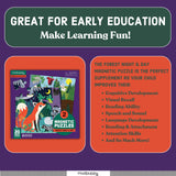 Mudpuppy Forest Night & Day - Tri Fold Magnetic Puzzles Featuring Two 20 Piece Forest Themed Artwork Mudpuppy