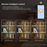 EUREKA ERGONOMIC Curio Cabinet, 2 Adjustable Shelves Display Storage Cabinet with LED Lighting, Tempered Glass Door, Showcase for Collectibles Figurines Home Office Living Room Bedroom, Walnut EUREKA ERGONOMIC