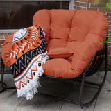 TXGDPIONEER Outdoor Papasan Rocking Chair, Oversized Patio Rocking Chairs with Padded Cushion& Pillow-Comfortable Rocker Egg Chair for Front Porch, Garden, Patio, Backyard,1PC,Red TXGDPIONEER