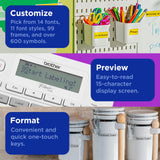 Brother P-Touch PTD220 Home/Office Everyday Label Maker | Prints TZe Label Tapes up to ~1/2 inch White Brother