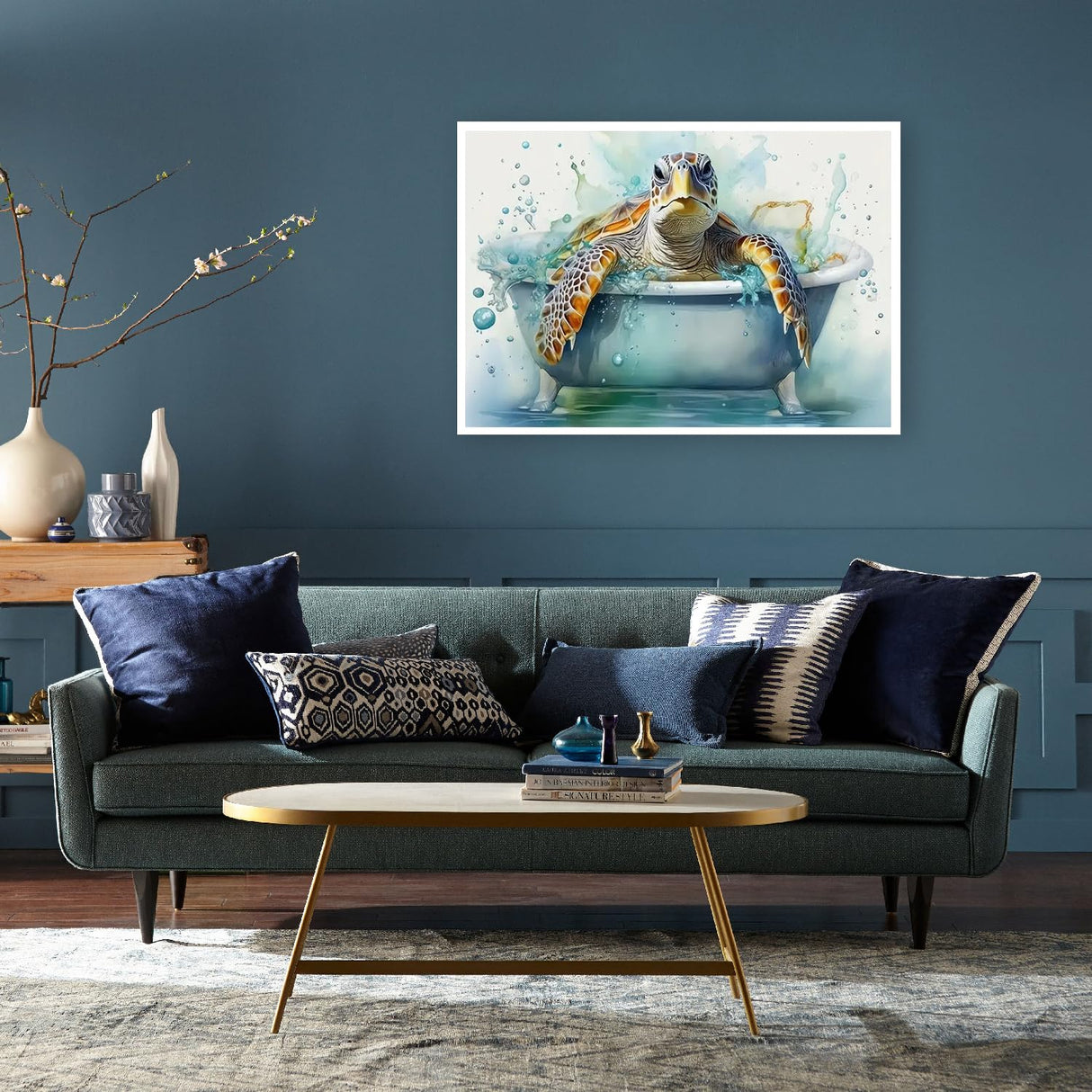 BOHADIY Sea Turtle Diamond Art Painting Kits for Adults, Full Drill Bath Turtle Diamond Dots Paintings for Beginners, 5D Paint with Diamonds Pictures Gem Art Painting Kits DIY Crafts Kits 12x16inch BOHADIY