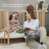 Stokke Sleepi Bed, Natural - Oval Crib Suitable for Ages 0-5 Years Old - Adjustable, Stylish & Flexible - Sturdy Beech Wood Frame Stokke