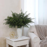 YXZZWL 8 Pcs Christmas Norfolk Pine Branches, 36 Inch Real Touch Artificial Norfolk Pine Branch Faux Cedar Pine Stem Fake Greenery Pine Picks for Vase DIY Garland Wreath Home Garden Decoration YXZZWL