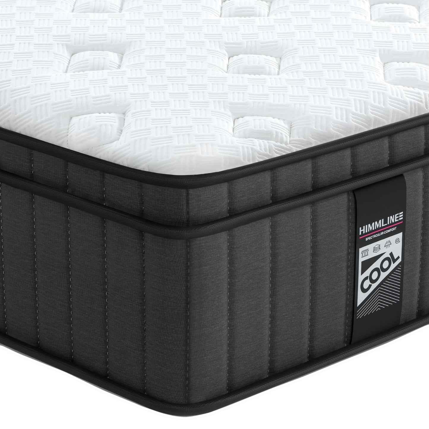 HIMMLINE Full Mattress, 14 Inch Hybrid Mattress, Gel Memory Foam and Pocket Spring Full Bed Mattress in a Box, Medium Feel, Cooler Sleep & Pressure Relief, 54”*75”, 120 Nights Risk-Free Trial