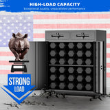 Superday 36" Locking Metal Storage Cabinet with 2 Drawers, Lockable Garage Storage Cabinet with Locking Doors and Adjustable Shelves, Black Tool Cabinet for Home Office, School, Etc Superday