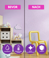 Glitter for Paint [5.3oz] – Holographic Silver with 2 x Buffing Pads – Glitter for Painting Walls for Luminous Paint Finish on Interior or Exterior Walls, Ceilings, and Wood - Glitter Paint Additive FBGC