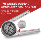Miter Saw Protractor, Professional Miter Angle Finder for Woodworking Replaces the Model #505P-7 Miter Protractor Angle Finder with Measuring Rulers for Carpentry, Crown Molding Tool, Baseboard LUVRD