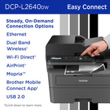 Brother DCP-L2640DW Wireless Compact Monochrome Multi-Function Laser Printer with Copy and Scan, Duplex, Black & White Output | Includes Refresh Subscription Trial(1), (Renewed Premium) Brother