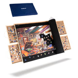 Lavievert 1500 Pieces Jigsaw Puzzle Board with 4 Drawers & Cover, Wooden Puzzle Plateau with Puzzle Mat Set and Smooth Surface, Portable Puzzle Table for Adults and Kids LAVIEVERT