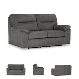 Signature Design by Ashley Bindura Contemporary Glider Loveseat with Non-skid Legs, Light Gray Signature Design by Ashley