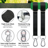 igolfluck Tree Swing Straps Hanging Kit 4FT/8FT/15FT/20FT/25FT, Extra Long Tree Swing Straps Holds 5500 lbs with Lock Carabiners & Tree Protectors, Safer for All Swing & Hammock (8FT) igolfluck