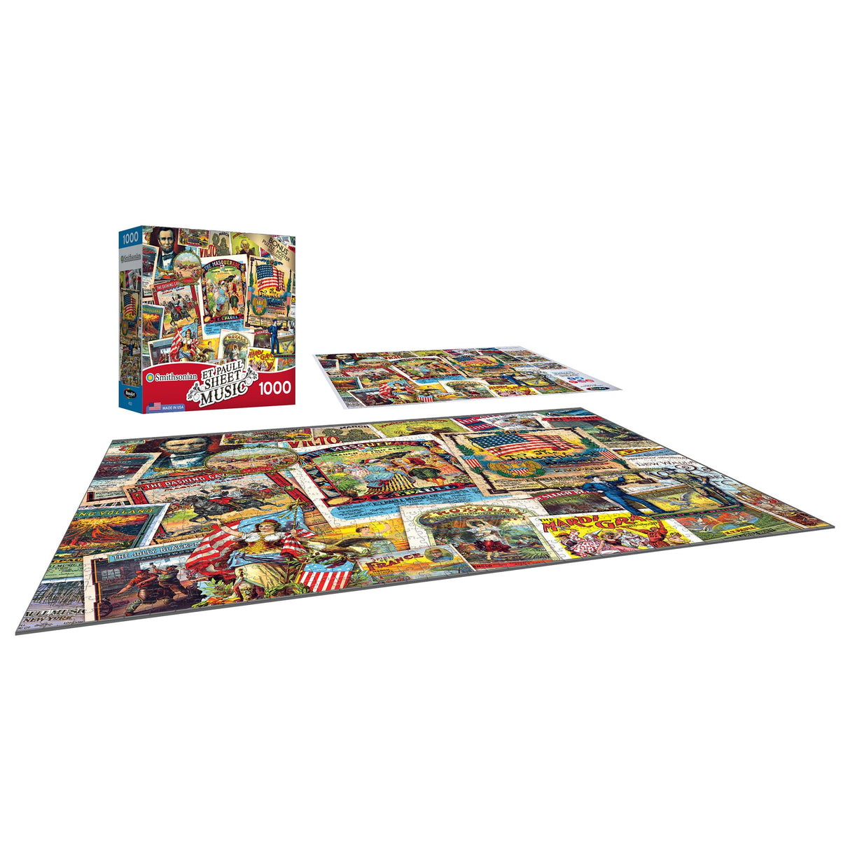 RoseArt - Smithsonian Vintage - E.T. Paul Sheet Music - 1000 Piece Jigsaw Puzzle for Adults - Challenging Family Fun! RoseArt