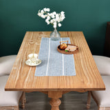 Farmhouse Rustic Table Runner Braided Stripe Table Runners Embroidered Table Decorations for Kitchen Living Room Dining Holiday and Party Grey 13x36 Inch NEWISHER