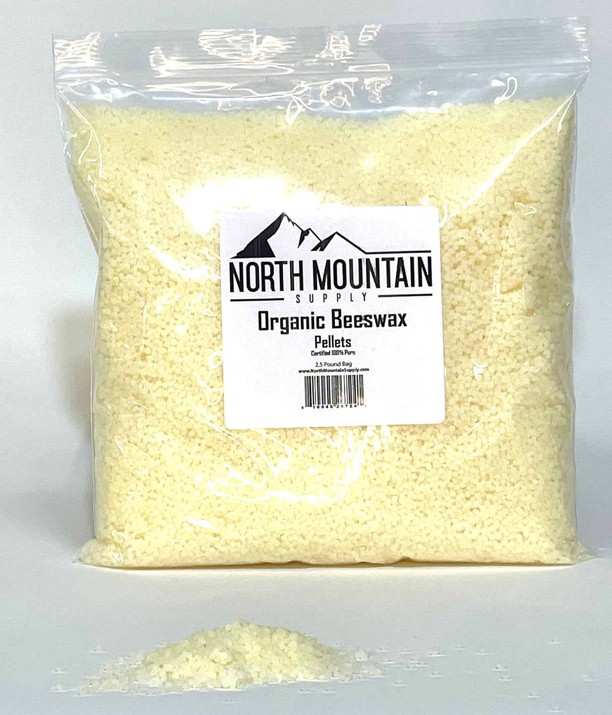 North Mountain Supply 100% Pure Certified Organic Beeswax Pellets - Great for Personal Care Products and Candle Making - USDA Certified - 2.5lb Bag North Mountain Supply