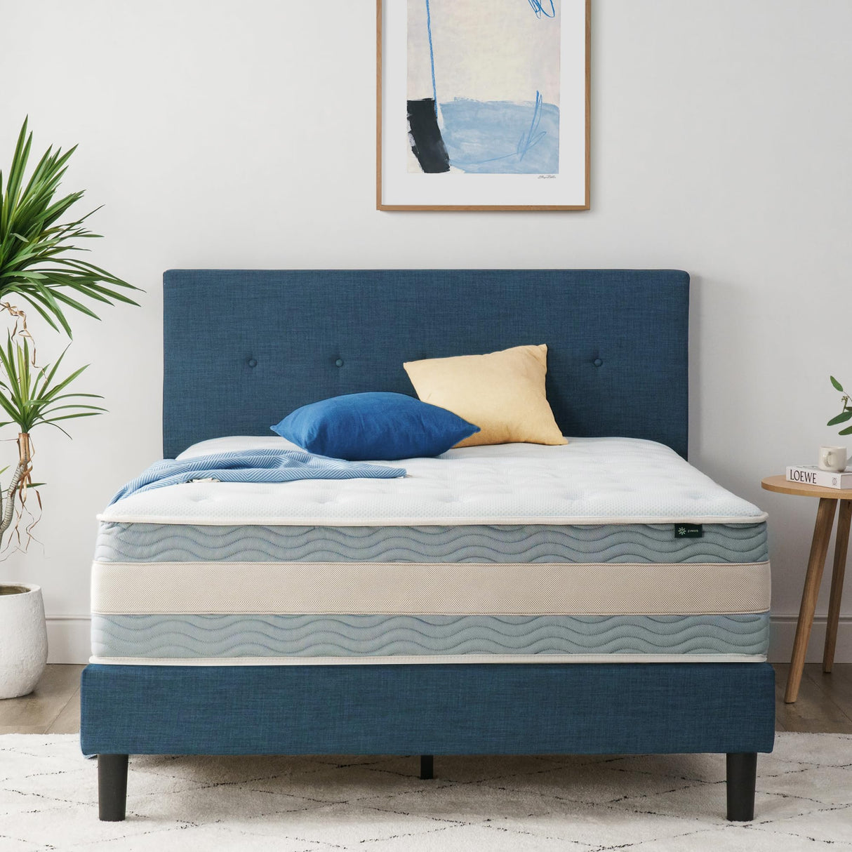 ZINUS 12 Inch Cooling Comfort Support Hybrid Mattress [New Version], King, Fiberglass Free, Medium Plush, Cooling Motion Isolation, Certified Safe Foams & Fabric, Mattress in A Box Zinus