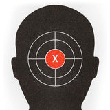 Juvale 50 Pack Paper Shooting Targets for Range, Bulk for Hunting, Silhouette with Red Bullseye (14x22 in) Juvale