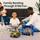 Sillbird Robot Building Kit with Remote Control Gifts for Kids Boys Ages 8-13, Coding STEM Robotic Technic Racer Car Toys for Birthday, Build 6in1 Model with 631 Pieces Sillbird