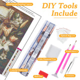 Diamond Art Kits for Adults Religious Cross, DIY 5D Diamond Painting Kit for Beginners Lily Flower, Jesus Full Round Drill Gem Art Dots for Adults, Perfect for Home Wall Decor 14X14 Inch Okarina