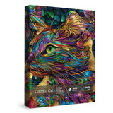 Colorful Cats Puzzles Painting Puzzle for Adults 1000 Pieces, Animal Art Jigsaw Puzzles 1000 Pieces Vibrant Colors Cat Puzzle, Fantasy Rainbow Painting Puzzle BBOLDIN