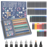 GC QUILL Calligraphy Pen Set 74pcs- 8 Calligraphy Fountain Pens with Varied Nibs, 66 Ink Cartridges(14 Colors)-Writing, Drawing, Calligraphy Practice for Beginner GC-F866 GC QUILL
