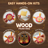 Klever Kits Wooden Painting Craft Kit-Glow in The Dark- Arts and Crafts for Kids Ages 6-12 Wood Slices with Art Activitiy Supplies, Wood Crafts for Boys Girls Party Gift Christmas Tree Ornaments Klever Kits
