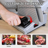 Valley Sportsman 7.5" Electric Meat Slicer Machine for Home, with Stainless Steel Blade, 180 W, Adjustable Thickness, Easy to Clean, Food Slicer, Cuts Meat, Bread, Cheese and Deli, Sliver Valley Sportsman