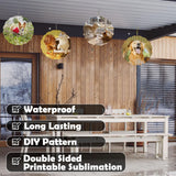 Veramz 5Pcs 8" Sublimation Wind Spinner Blanks Round Wind Spinner Sublimation Blanks 3D Aluminum Hanging Indoor Outdoor Garden Lawn Yard Decoration for Heat Press Transfer Sublimation Blank Veramz