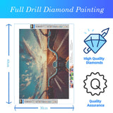 CDYCNXZ Motorcycle Rider Diamond Art Painting Kits for Adults Beginners, Motorcycle in The Sunset 5D Full Drill Diamond Dots Crafts for Home Wall Decor Gift 12x16 inch CDYCNXZ